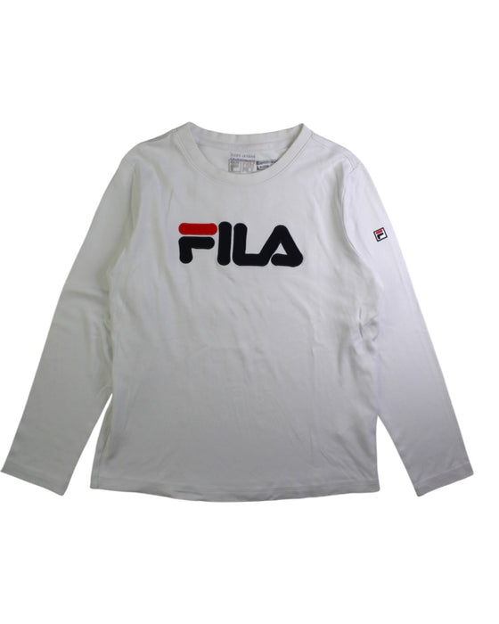 A White Long Sleeve T Shirts from Fila in size 11Y for neutral. (Front View)