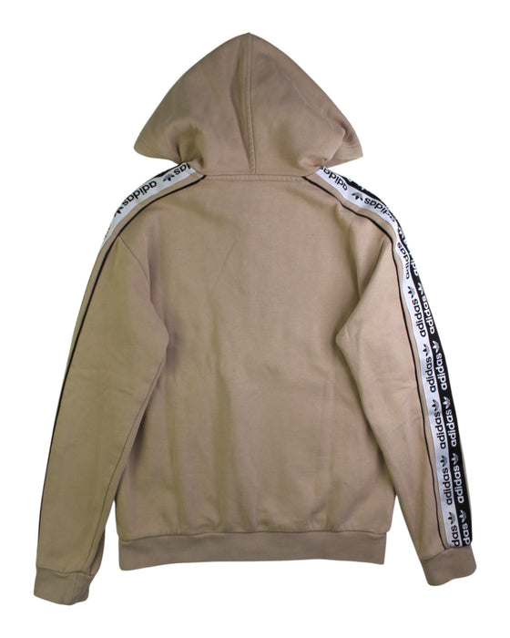 A Beige Hooded Sweatshirts from Adidas in size 11Y for neutral. (Back View)