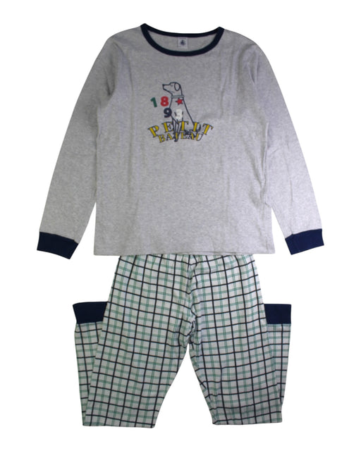 A Grey Pyjama Sets from Petit Bateau in size 12Y for boy. (Front View)