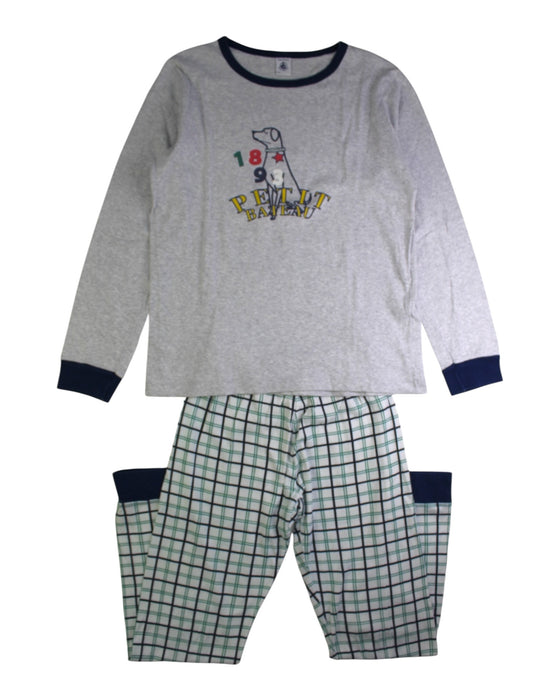 A Grey Pyjama Sets from Petit Bateau in size 12Y for boy. (Front View)