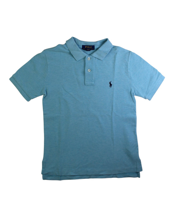 A Blue Short Sleeve Polos from Polo Ralph Lauren in size 8Y for boy. (Front View)