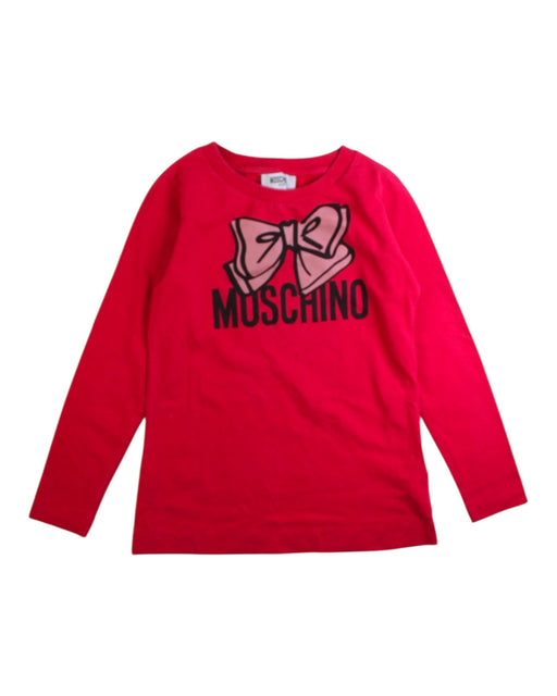 A Red Long Sleeve Tops from Moschino in size 8Y for girl. (Front View)