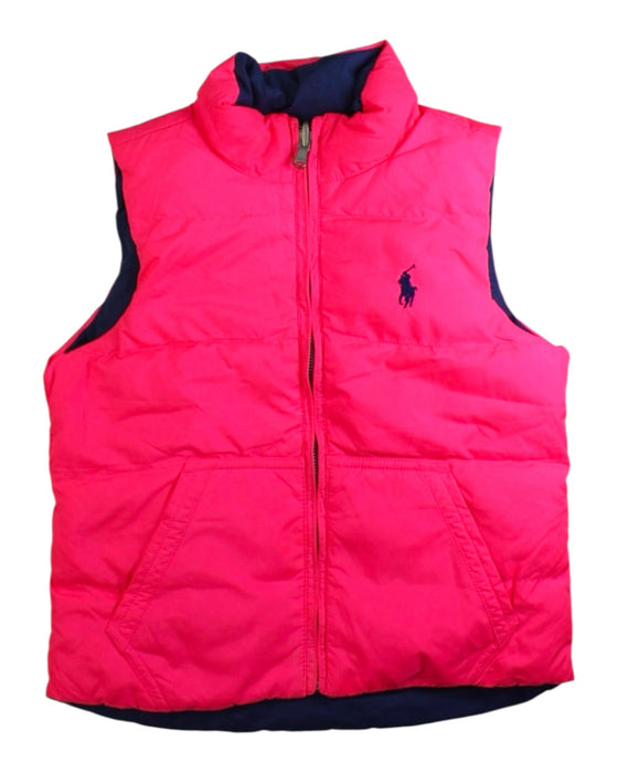 A Pink Outerwear Vests from Polo Ralph Lauren in size 6T for girl. (Front View)