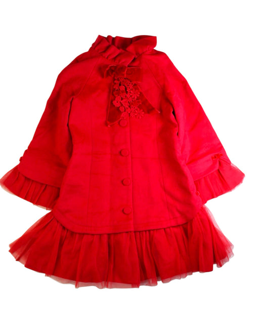 A Red Long Sleeve Dresses from Nicholas & Bears in size 6T for girl. (Front View)