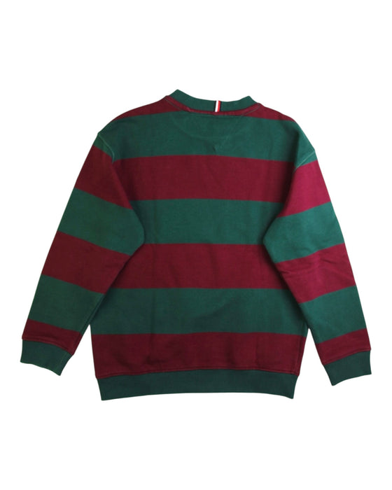 A Red Crewneck Sweatshirts from Tommy Hilfiger in size 7Y for boy. (Back View)