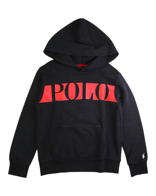 A Black Hooded Sweatshirts from Polo Ralph Lauren in size 8Y for boy. (Front View)