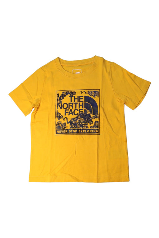 A Yellow Short Sleeve T Shirts from The North Face in size 6T for boy. (Front View)