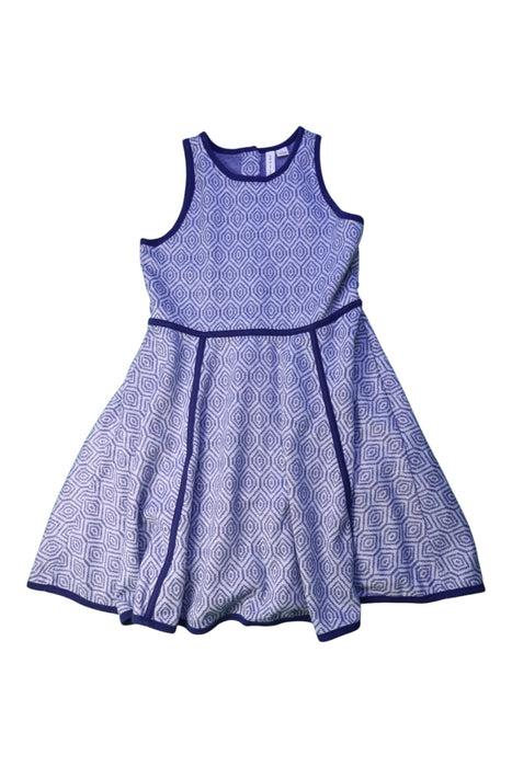 A Blue Sleeveless Dresses from Janie & Jack in size 7Y for girl. (Front View)