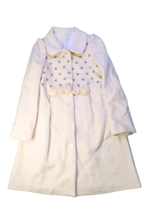 A Ivory Coats from Nicholas & Bears in size 8Y for girl. (Front View)
