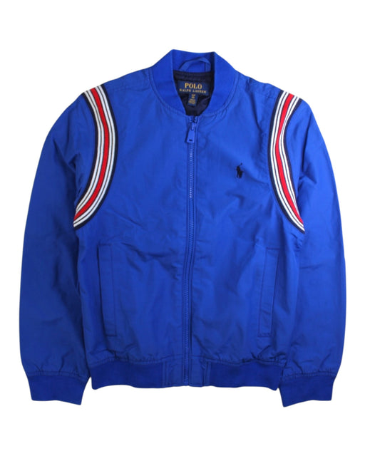 A Blue Lightweight Jackets from Polo Ralph Lauren in size 8Y for boy. (Front View)