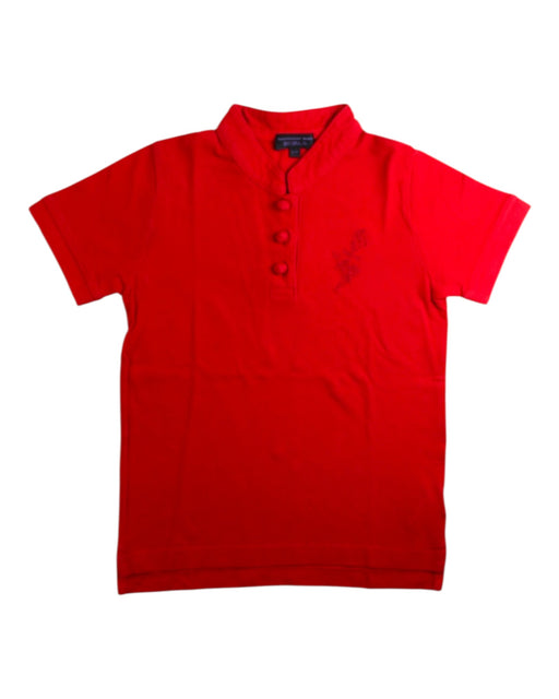 A Red Short Sleeve Polos from Shanghai Tang in size 6T for neutral. (Front View)