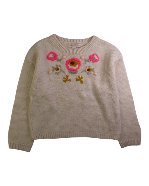 A Beige Knit Sweaters from Louise Misha in size 6T for girl. (Front View)