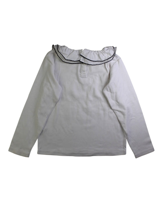 A White Long Sleeve Tops from Bonpoint in size 6T for girl. (Back View)