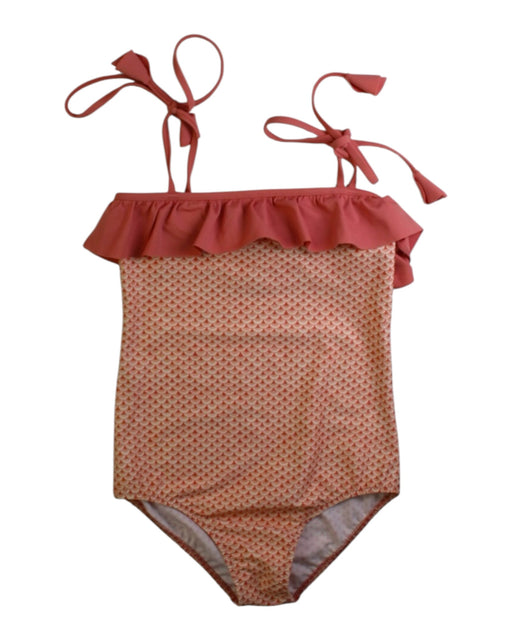 A Peach Swimsuits from Folpetto in size 7Y for girl. (Front View)