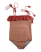 A Peach Swimsuits from Folpetto in size 7Y for girl. (Front View)