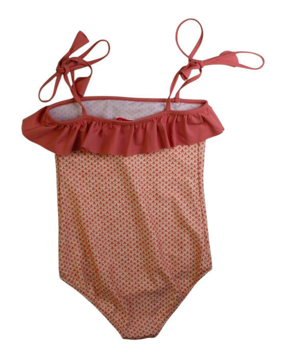 A Peach Swimsuits from Folpetto in size 7Y for girl. (Back View)