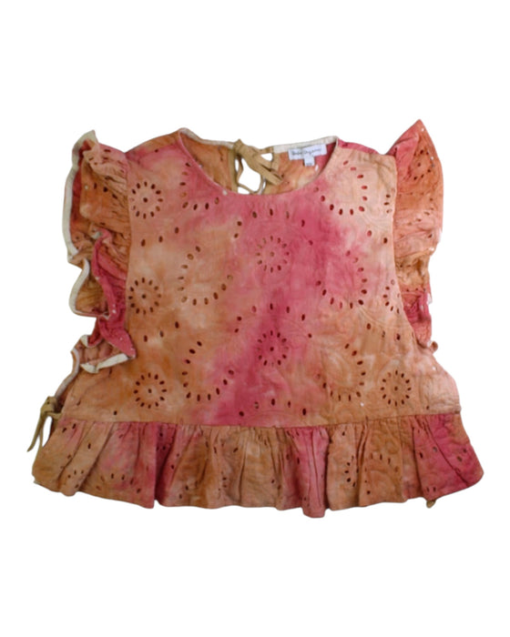 A Pink Sleeveless Tops from Bebe Organic in size 10Y for girl. (Front View)
