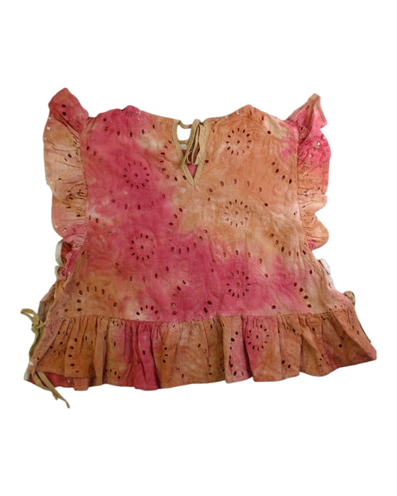 A Pink Sleeveless Tops from Bebe Organic in size 10Y for girl. (Back View)