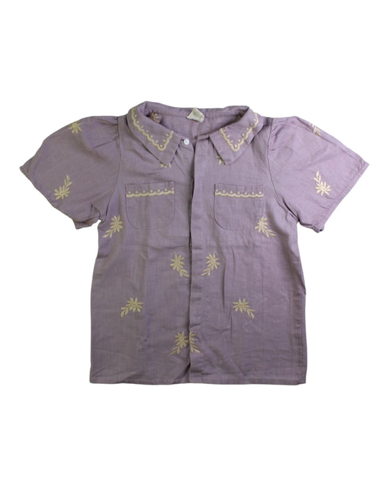 A Purple Short Sleeve Shirts from Apolina in size 9Y for girl. (Front View)