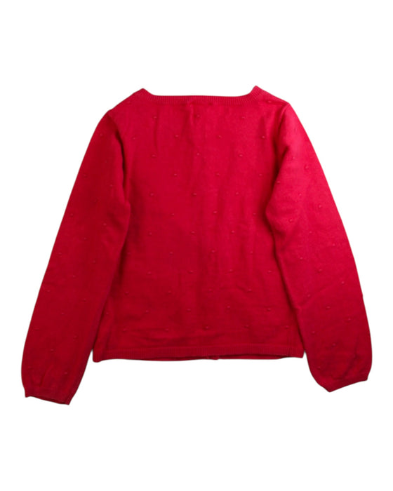 A Red Cardigans from Jacadi in size 6T for girl. (Back View)
