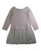 A Pink Long Sleeve Dresses from Petit Bateau in size 6T for girl. (Front View)