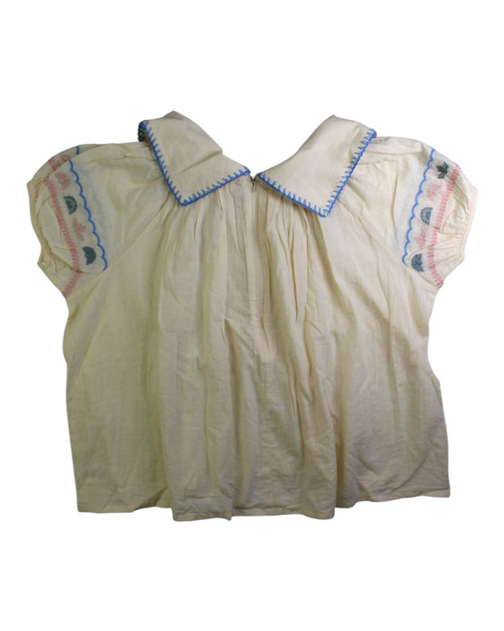A Beige Short Sleeve Tops from Apolina in size 9Y for girl. (Back View)