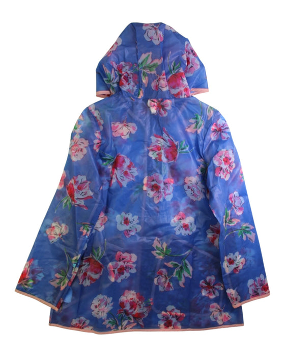 A Blue Rain Jackets from Joules in size 9Y for girl. (Back View)