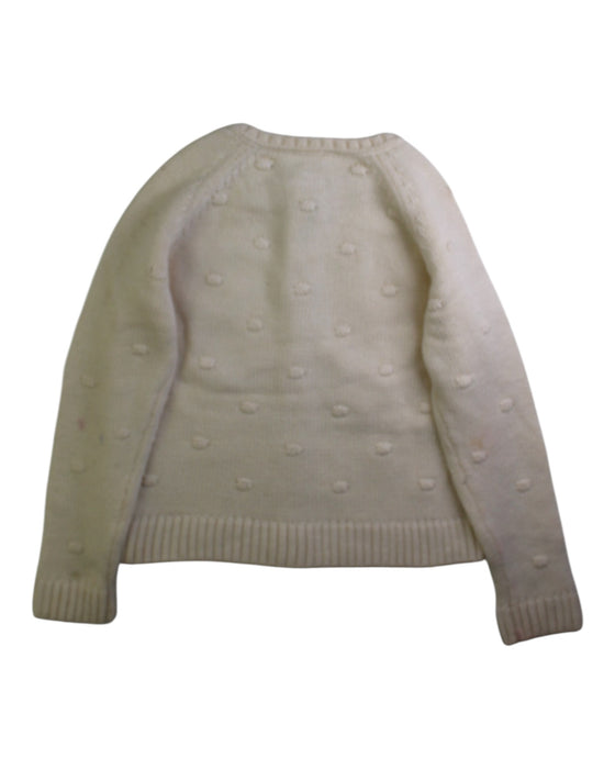 A Beige Cardigans from Jacadi in size 6T for girl. (Back View)
