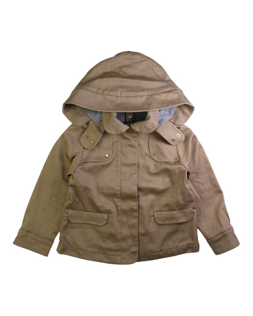 A Beige Lightweight Jackets from Jacadi in size 5T for girl. (Front View)