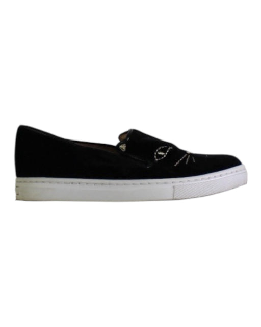 A Black Slip Ons from Charlotte Olympia in size 6T for girl. (Front View)