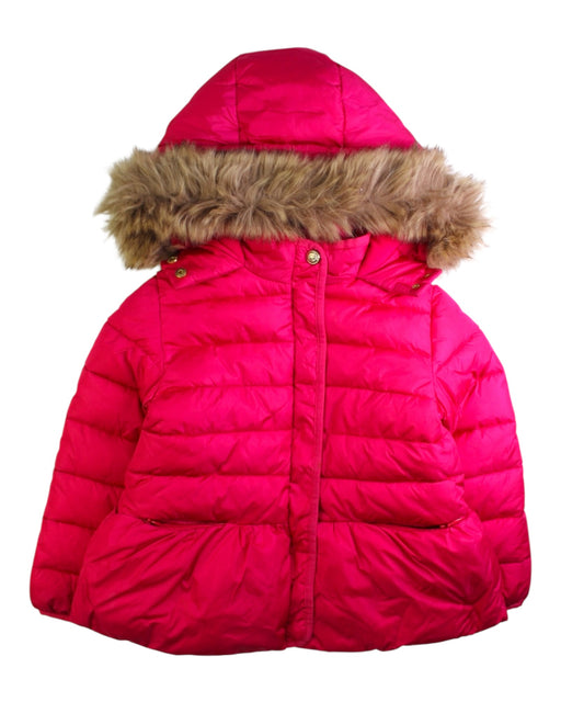 A Pink Puffer/Quilted Coats & Outerwear from Jacadi in size 6T for girl. (Front View)