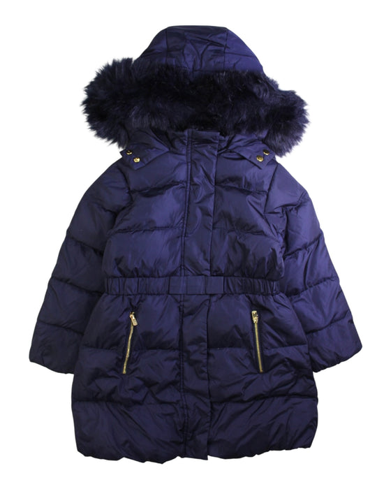 A Navy Puffer/Quilted Coats & Outerwear from Jacadi in size 5T for girl. (Front View)