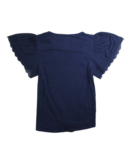 A Navy Short Sleeve Tops from Lucky Brand in size 8Y for girl. (Back View)