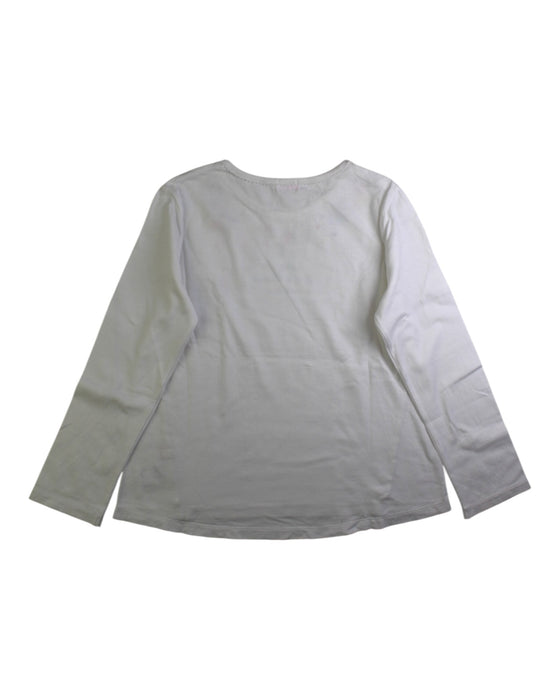 A White Long Sleeve Tops from Miki House in size 7Y for girl. (Back View)