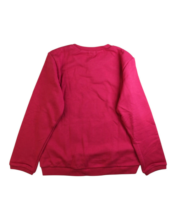 A Pink Crewneck Sweatshirts from Miki House in size 7Y for girl. (Back View)