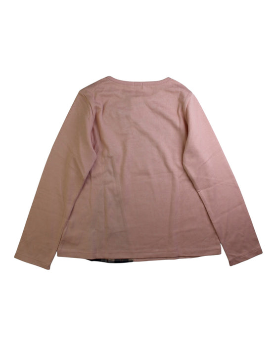 A Beige Long Sleeve Tops from Miki House in size 7Y for girl. (Back View)
