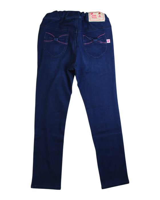 A Navy Jeggings from Miki House in size 7Y for girl. (Back View)