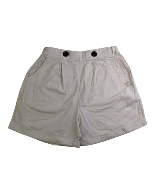 A Ivory Shorts from Miki House in size 7Y for girl. (Front View)