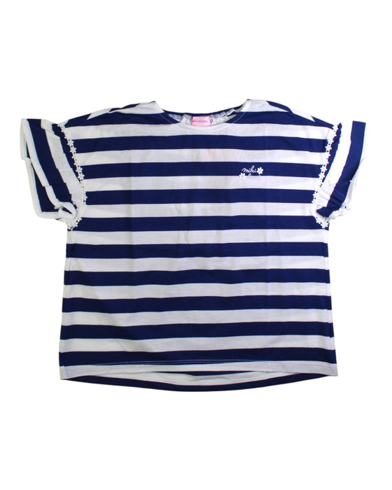 A Blue Short Sleeve Tops from Miki House in size 7Y for girl. (Front View)