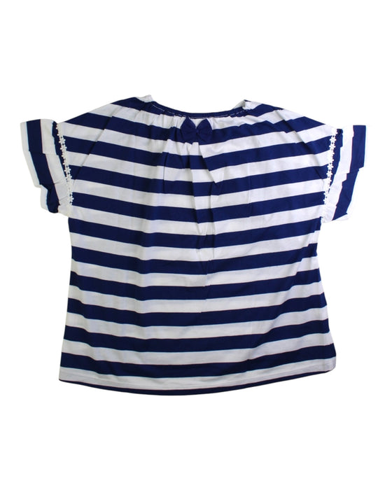 A Blue Short Sleeve Tops from Miki House in size 7Y for girl. (Back View)