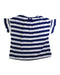 A Blue Short Sleeve Tops from Miki House in size 7Y for girl. (Back View)