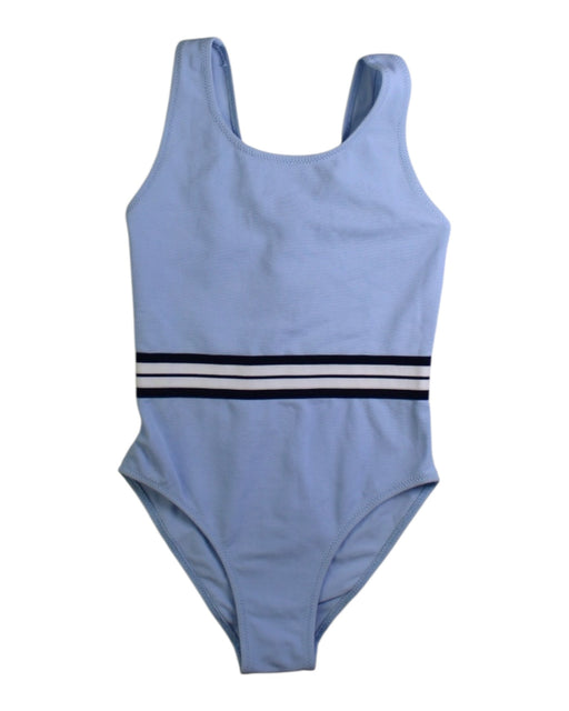 A Blue Swimsuits from Jacadi in size 6T for girl. (Front View)