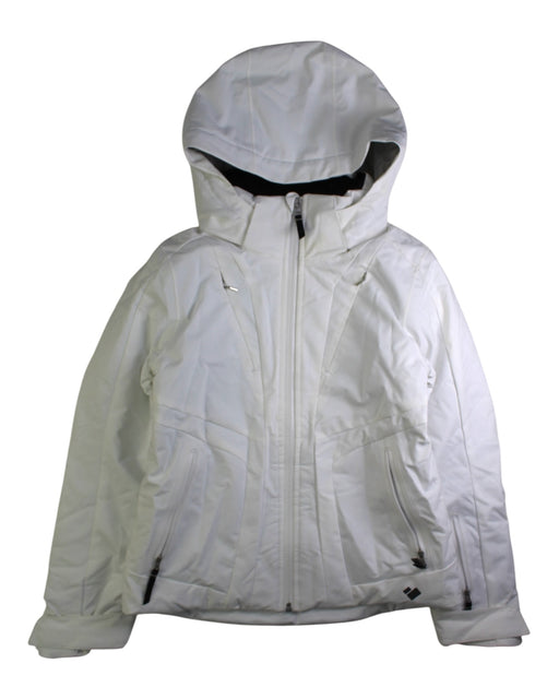 A White Ski Jackets from Obermeyer in size 8Y for girl. (Front View)