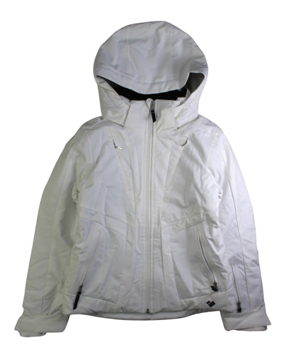 A White Ski Jackets from Obermeyer in size 8Y for girl. (Front View)