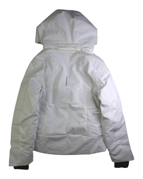 A White Ski Jackets from Obermeyer in size 8Y for girl. (Back View)