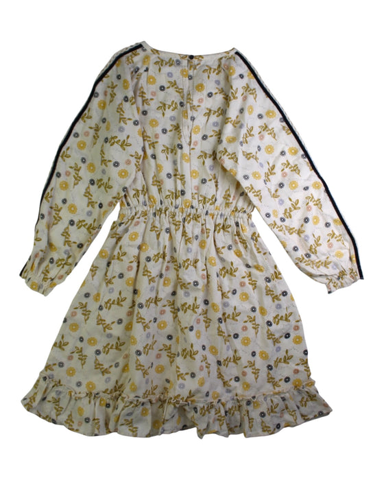 A White Long Sleeve Dresses from Velveteen in size 8Y for girl. (Back View)