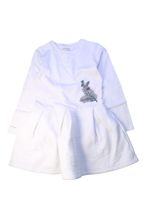 A White Long Sleeve Dresses from Petit Bateau in size 10Y for girl. (Front View)