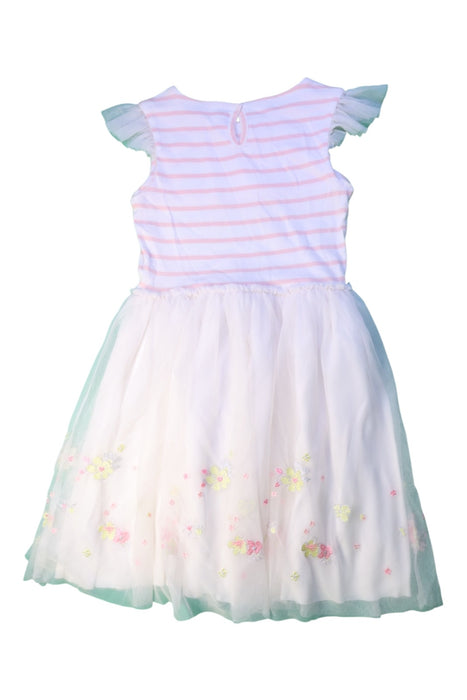 A White Short Sleeve Dresses from Petit Bateau in size 10Y for girl. (Back View)