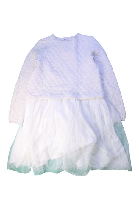 A White Long Sleeve Dresses from Petit Bateau in size 12Y for girl. (Front View)