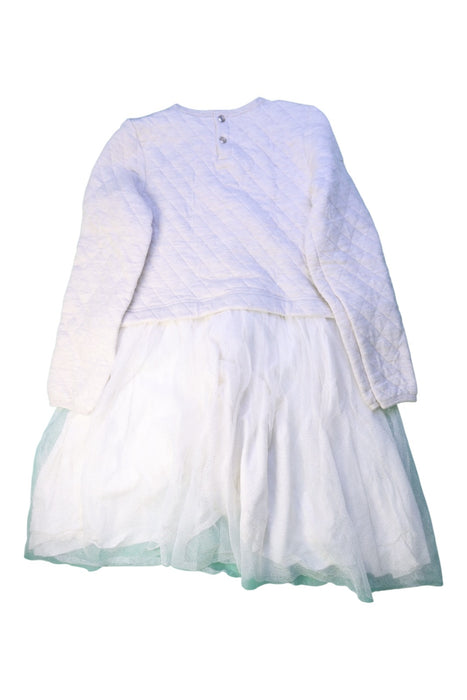 A White Long Sleeve Dresses from Petit Bateau in size 12Y for girl. (Back View)